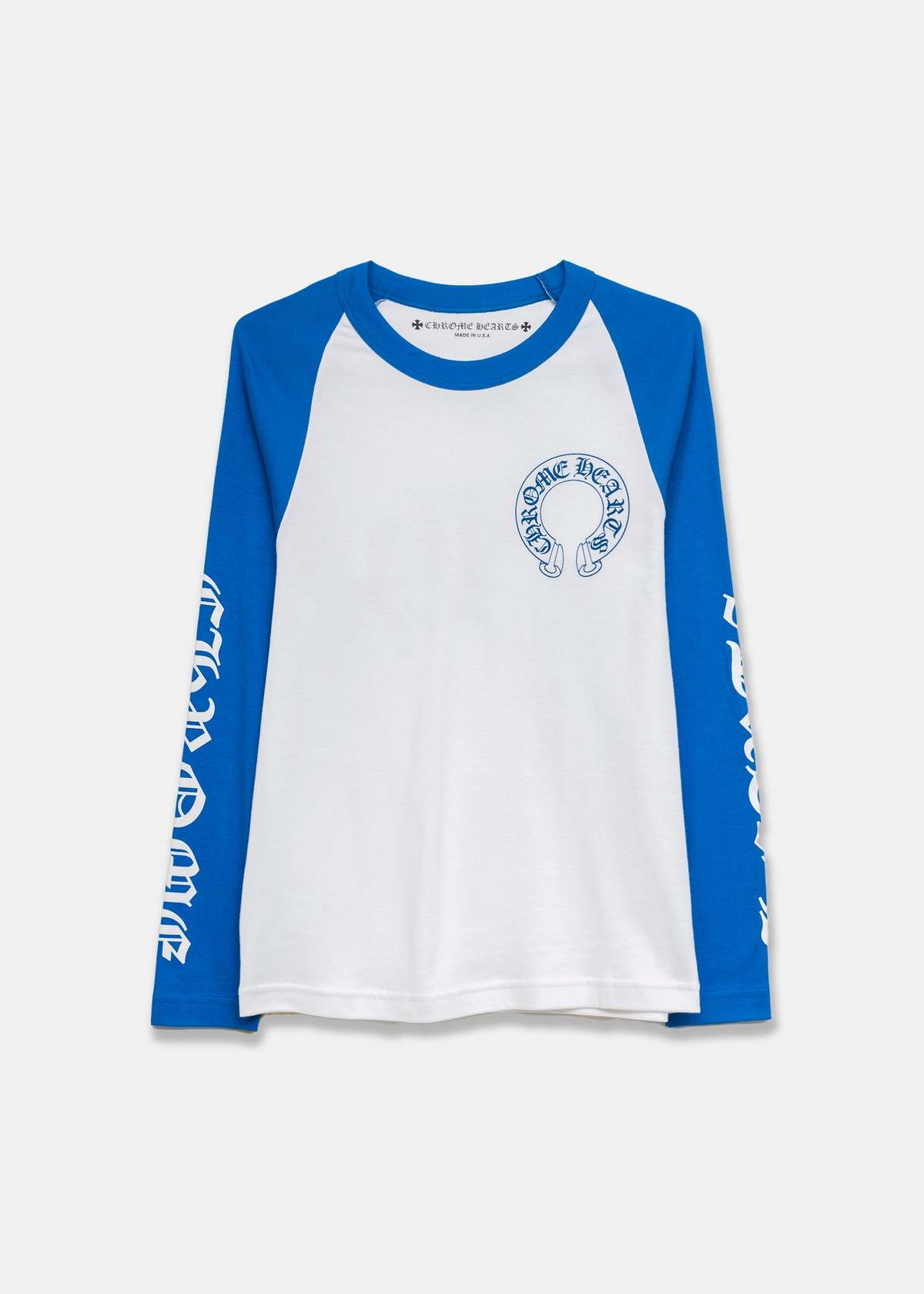 Chrome Hearts Baseball Longsleeve - Blue/White | Garmentory