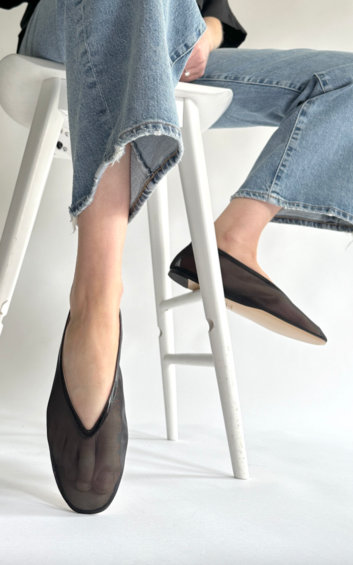 Le Monde Beryl Luna Slipper - Black Mesh | Garmentory