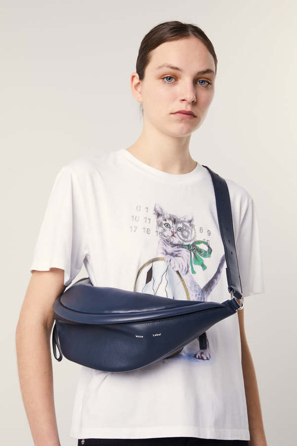 Proenza Schouler Stanton Leather Belt Bag - Navy Blue | Garmentory