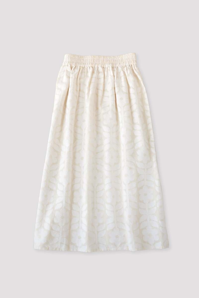 Micaela Greg Floral Jacquard Skirt Micaela Greg Floral Jacquard Skirt