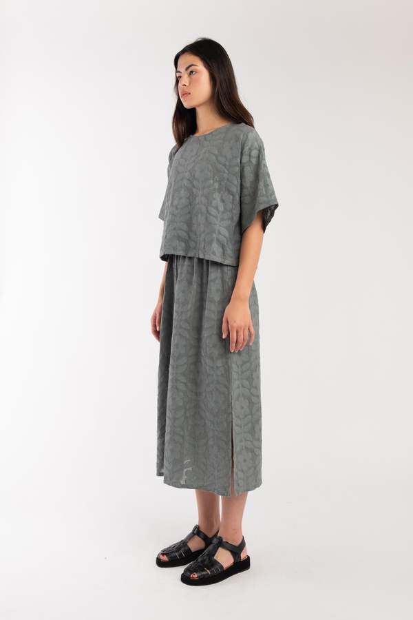 Micaela Greg Floral Jacquard Skirt Micaela Greg Floral Jacquard Skirt