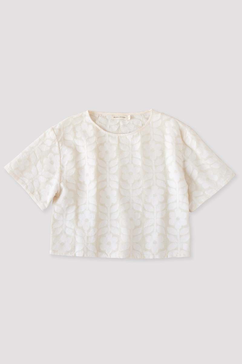 Micaela Greg Floral Jacquard Tee