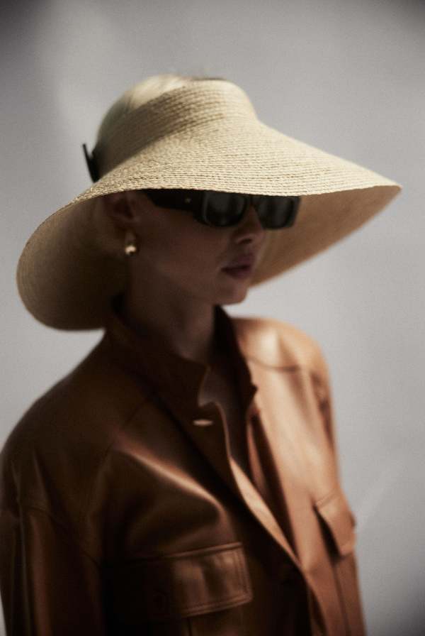 Janessa Leone Birdie Visor - Natural | Garmentory display picture 3