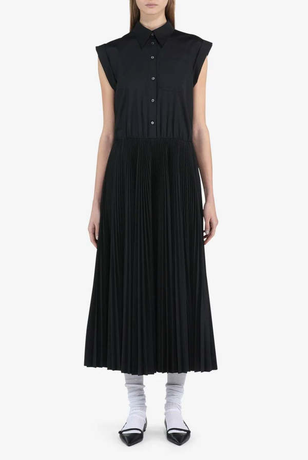 open lace back dress Dress with Pleated Skirt