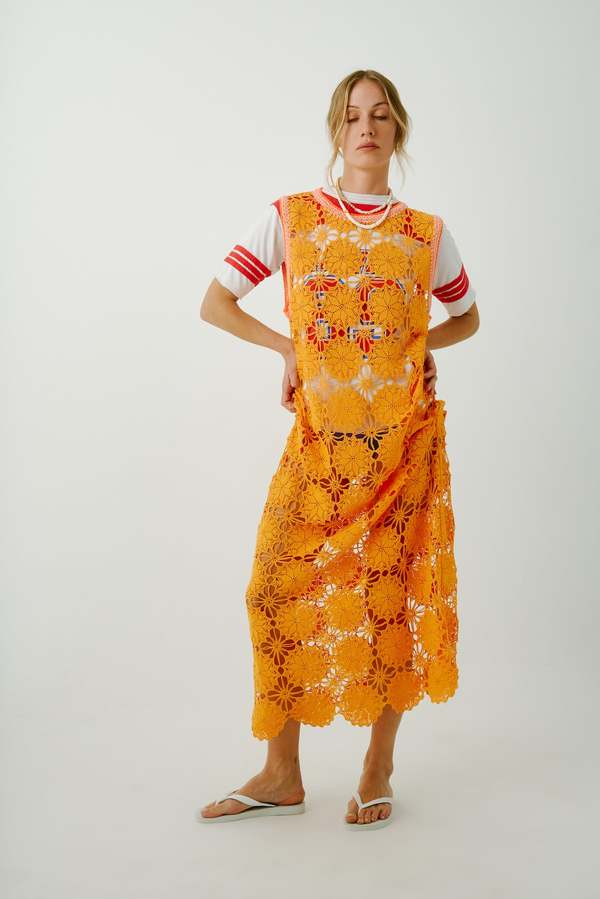 strapless open back dress 1930s Crochet Sports Dress- BIG BUTTONS- Crochet Pattern- Size 34