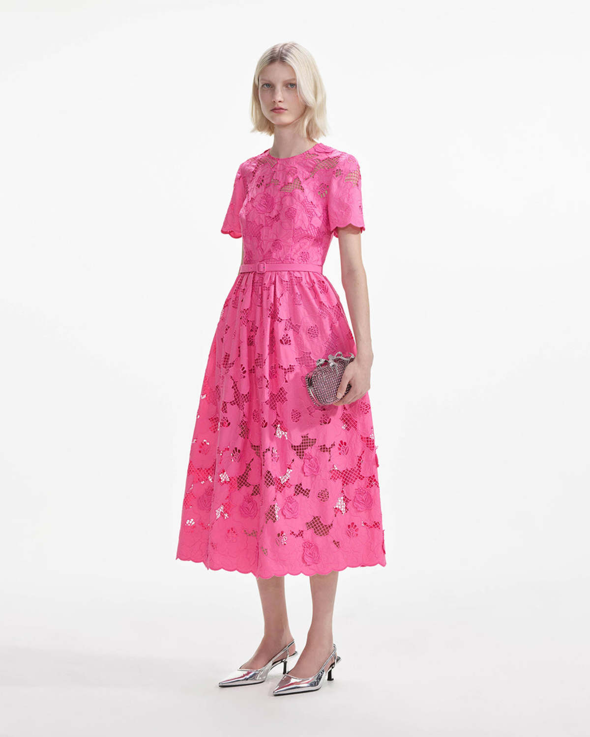 self portrait cotton lace midi dress Self-Portrait