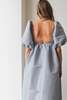 Ganni Shiny Taffeta Long Dress - Powder Blue - Thumbnail 5