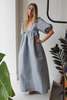 Ganni Shiny Taffeta Long Dress - Powder Blue - Thumbnail 9