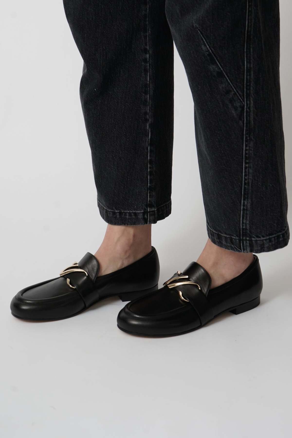 Proenza Schouler Black Loafers with Unique Design Park Loafers in Black – L main image 3