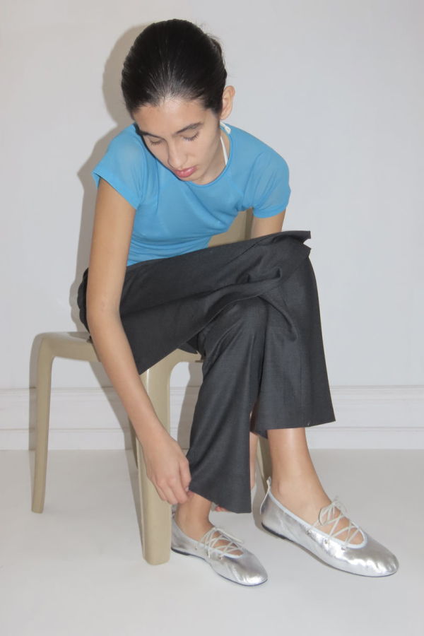 Paloma Wool Pina Leather Ballerinas - Silver