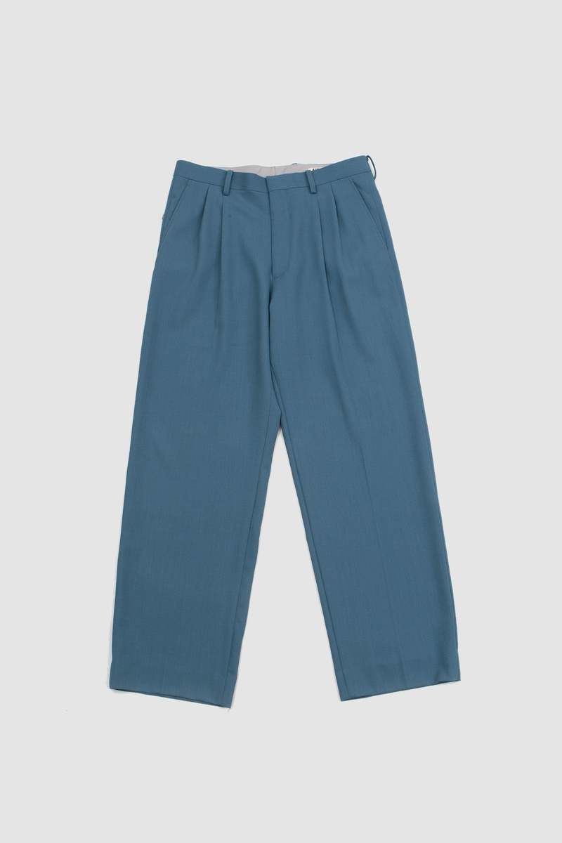 Auralee Dobby Slacks - Blue Gray | Garmentory