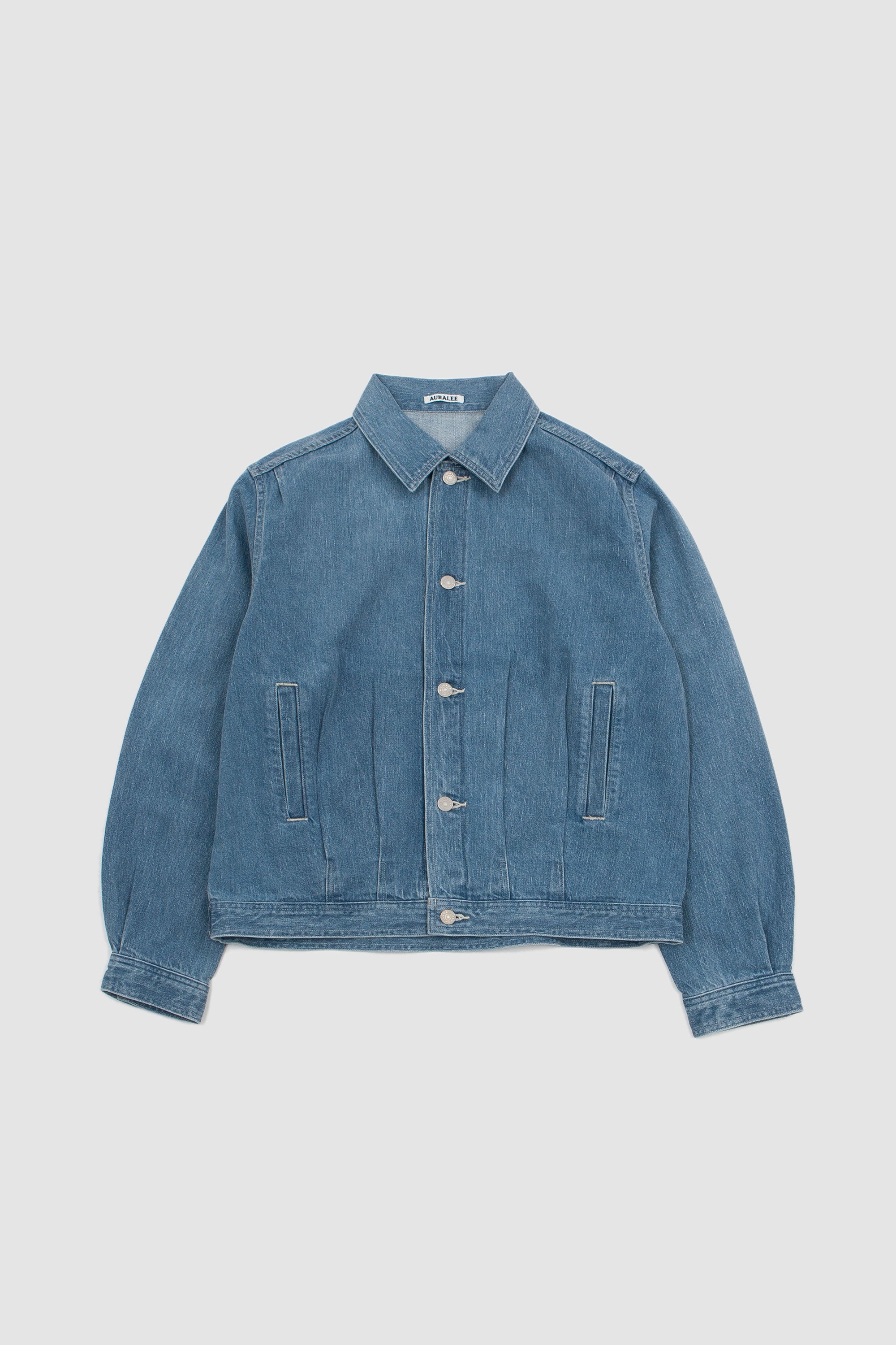 Auralee Faded Selvedge Denim Blouson - Light Indigo | Garmentory