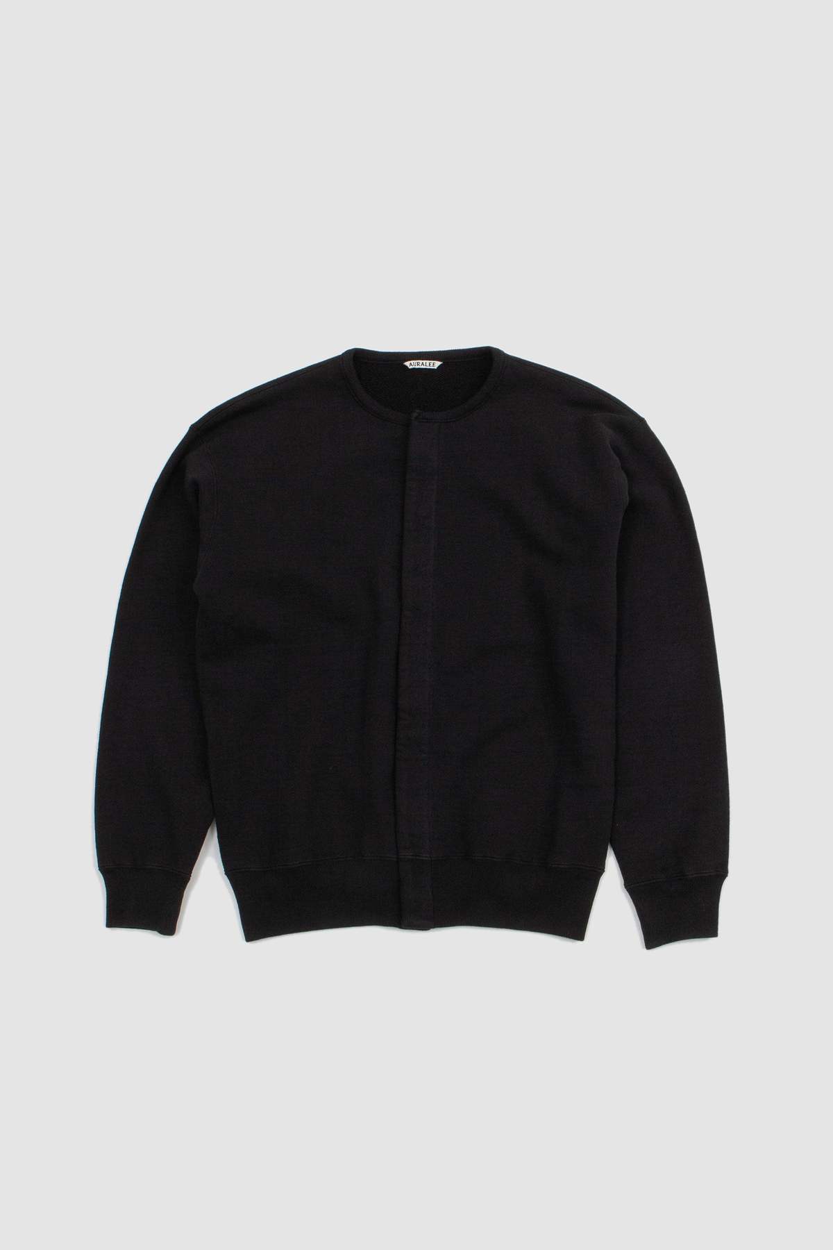 Auralee Heavy BD Sweat Cardigan - Black | Garmentory