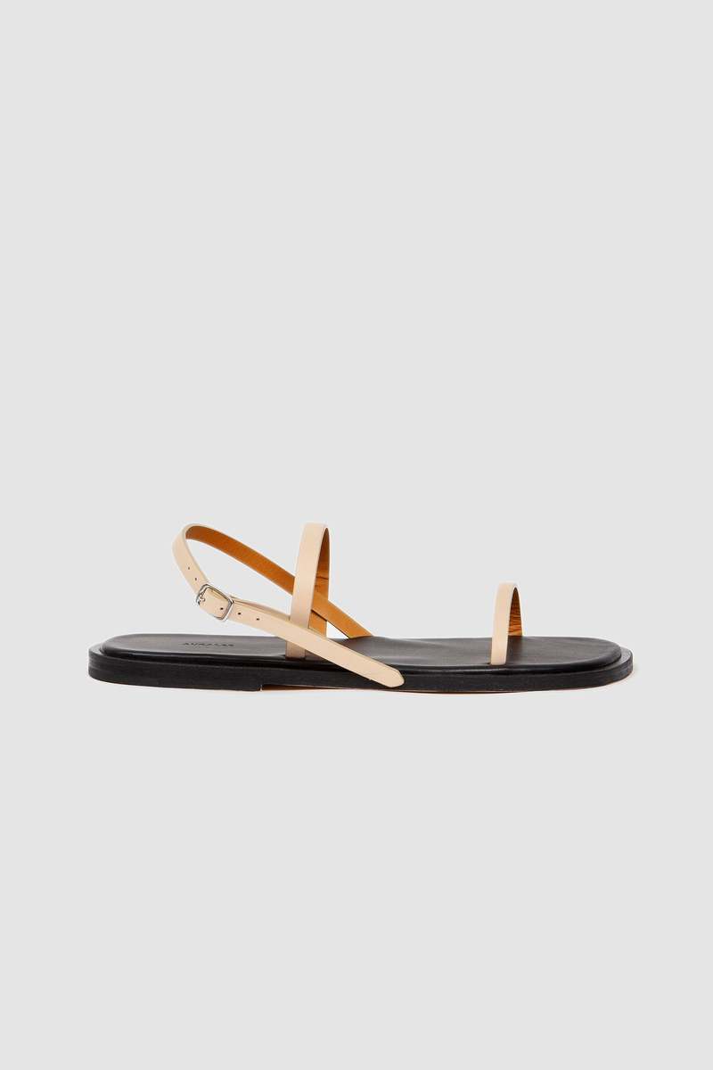 kids Auralee Leather Sandals - Beige | Garmentory