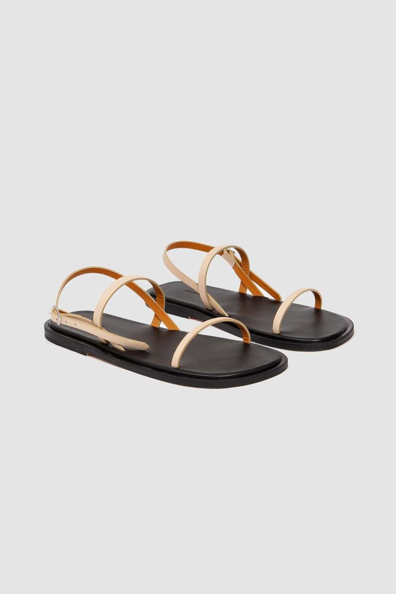 kids Auralee Leather Sandals - Beige | Garmentory
