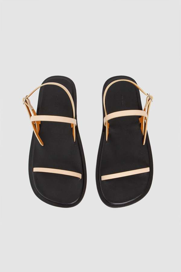 kids Auralee Leather Sandals - Beige | Garmentory
