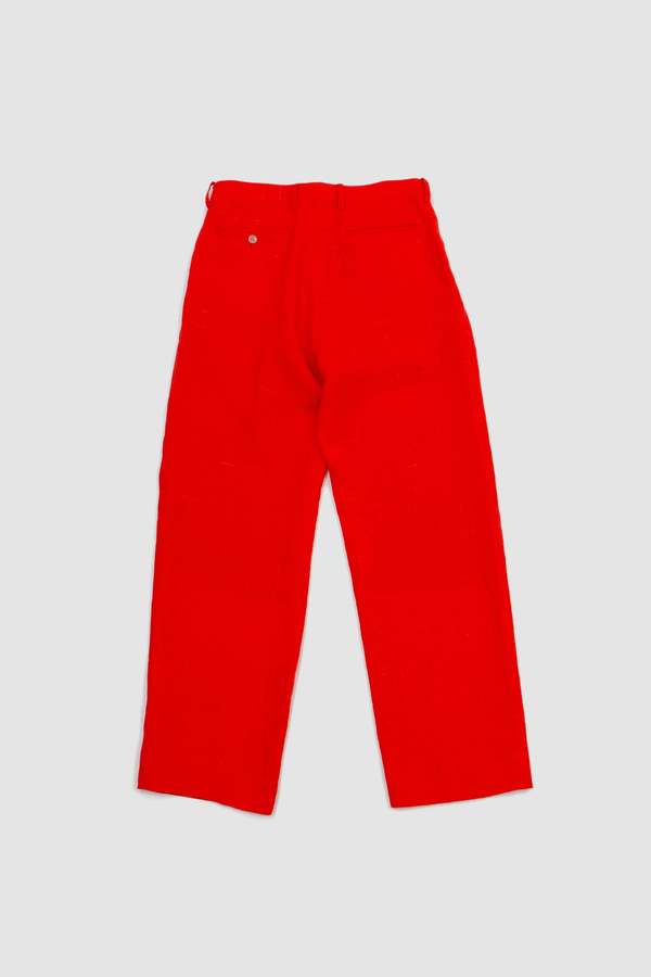 Auralee Linen Silk Tweed Slacks - Red | Garmentory