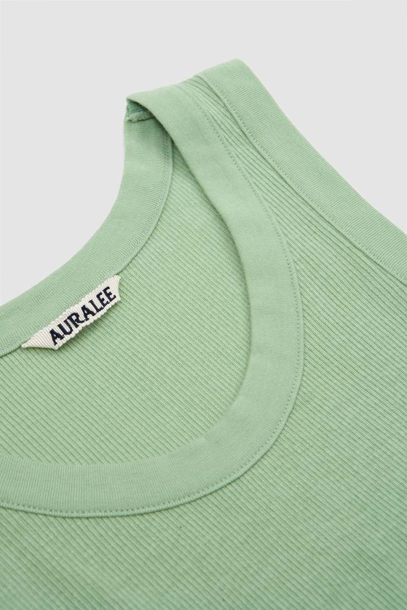 【AURALEE】ORGANIC SOFT RIB TANK TOP AURALEE】 ORGANIC SOFT RIB TANK TOP / COTTON SILK STRETCH DOUBLE