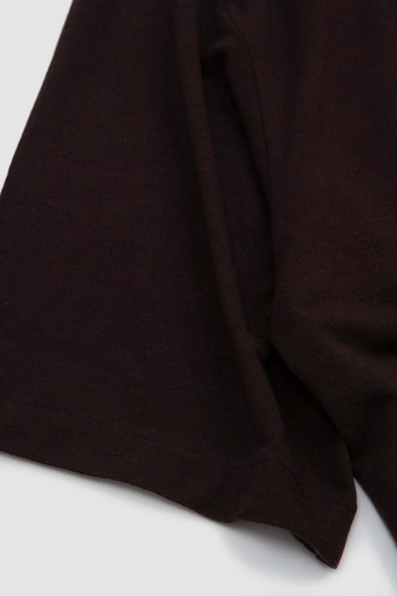 Auralee Wool Jersey Tee - Dark Brown | Garmentory