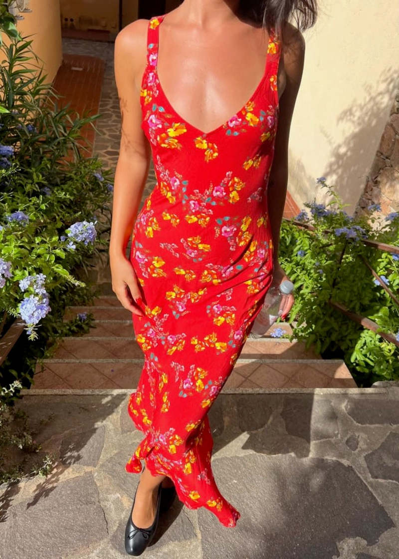 RUMORED Sunnyside Midi Dress - Prints | Garmentory RUMORED Sunnyside Midi Dress - Prints | Garmentory