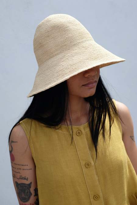 Janessa Leone Piper Beanie - Oatmeal | Garmentory display picture 3