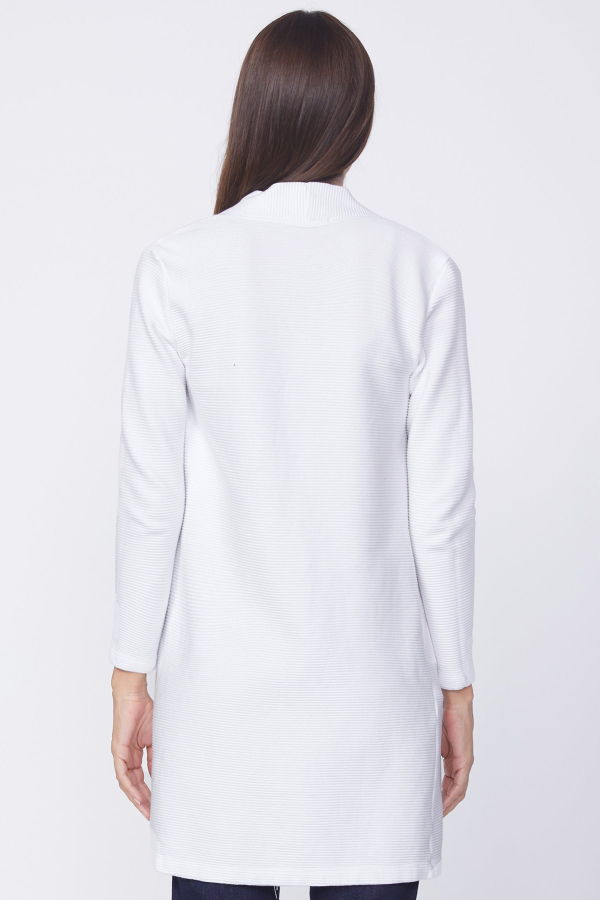 Stateside Horizontal Rib Duster Top - White