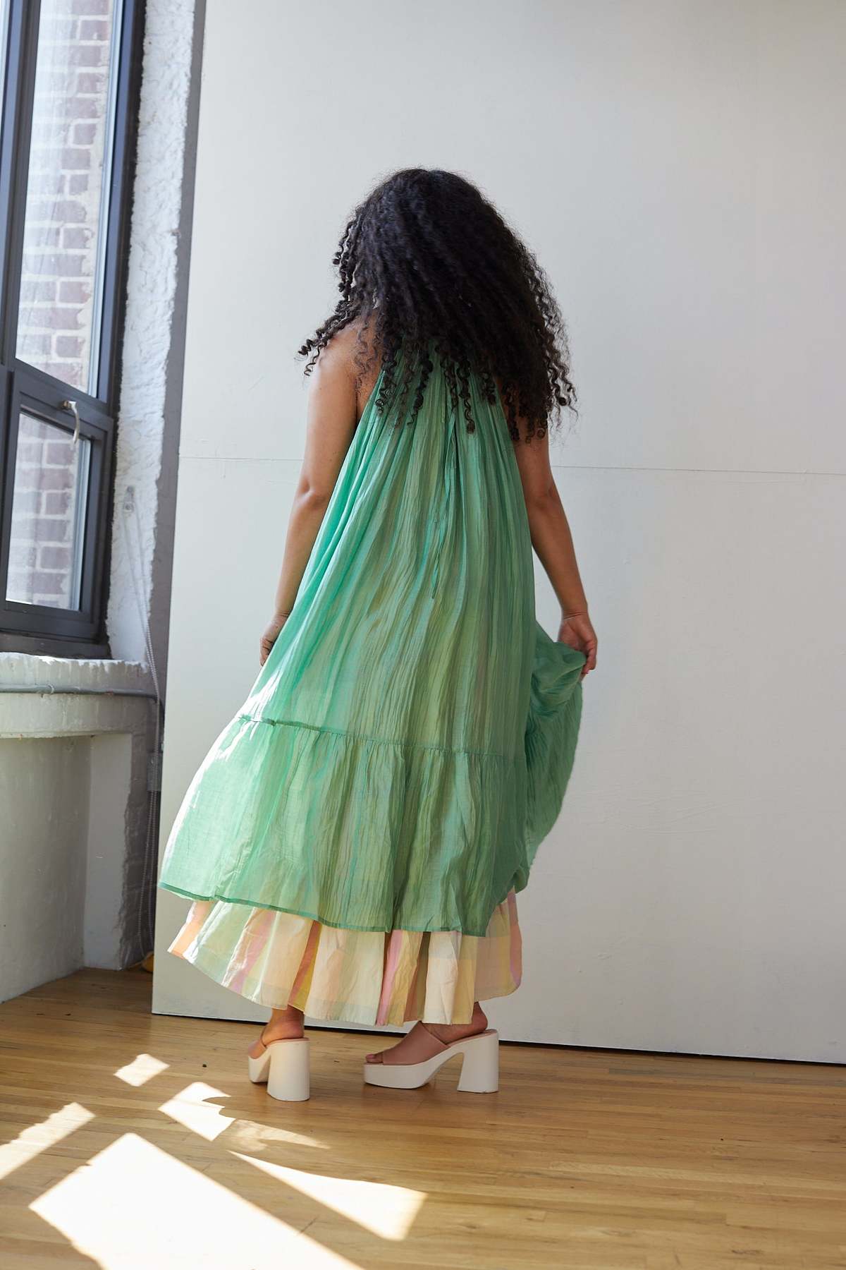 Rujuta Sheth Carmen Dress - Quiet Green/Sweet Dreams Plaid | Garmentory