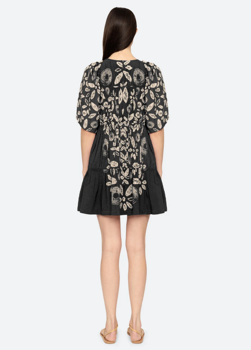 Sea NY Thea Mini Dress - Black Tie Dye | Garmentory