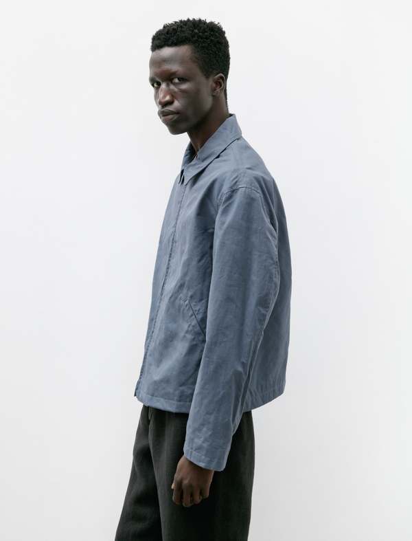 James Coward Waxed Ripstop Site Jacket - Dark Chambray | Garmentory