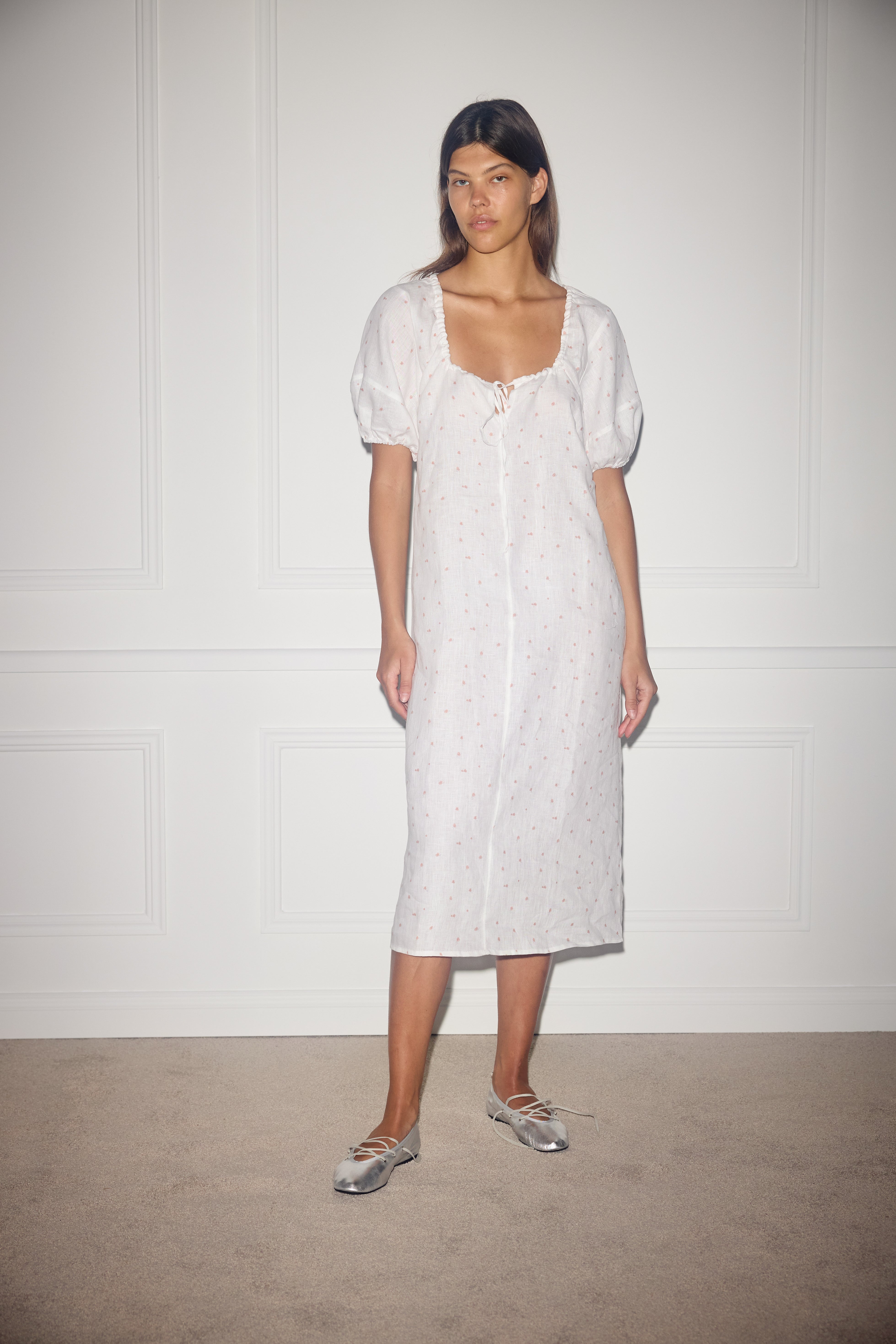 deiji studios linen dress Deiji Studios + Washed-linen Dress