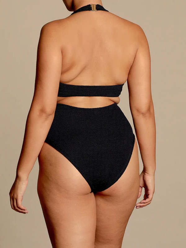 Hunza G URSULA SWIMSUIT - BLACK | Garmentory