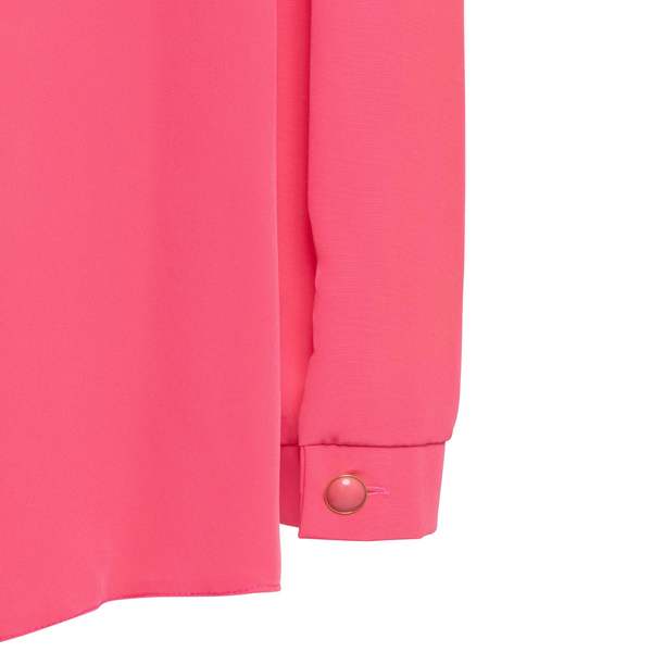 VAN ICH (Germany) Satin Weave Eased Peasant Sleeve Blouse Rhodonite : L
