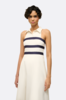 Staud Captain Dress - Ivory/Navy - Thumbnail 4