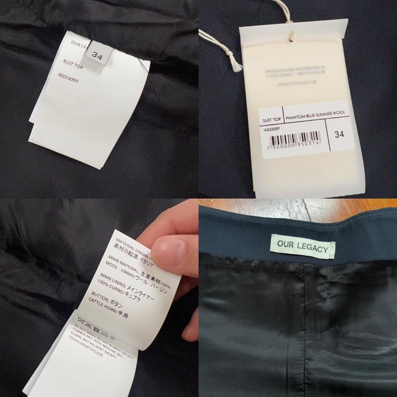 トップス OUR LEGACY SUIT TOP 11772_e88161a077-m4240sb.jpg