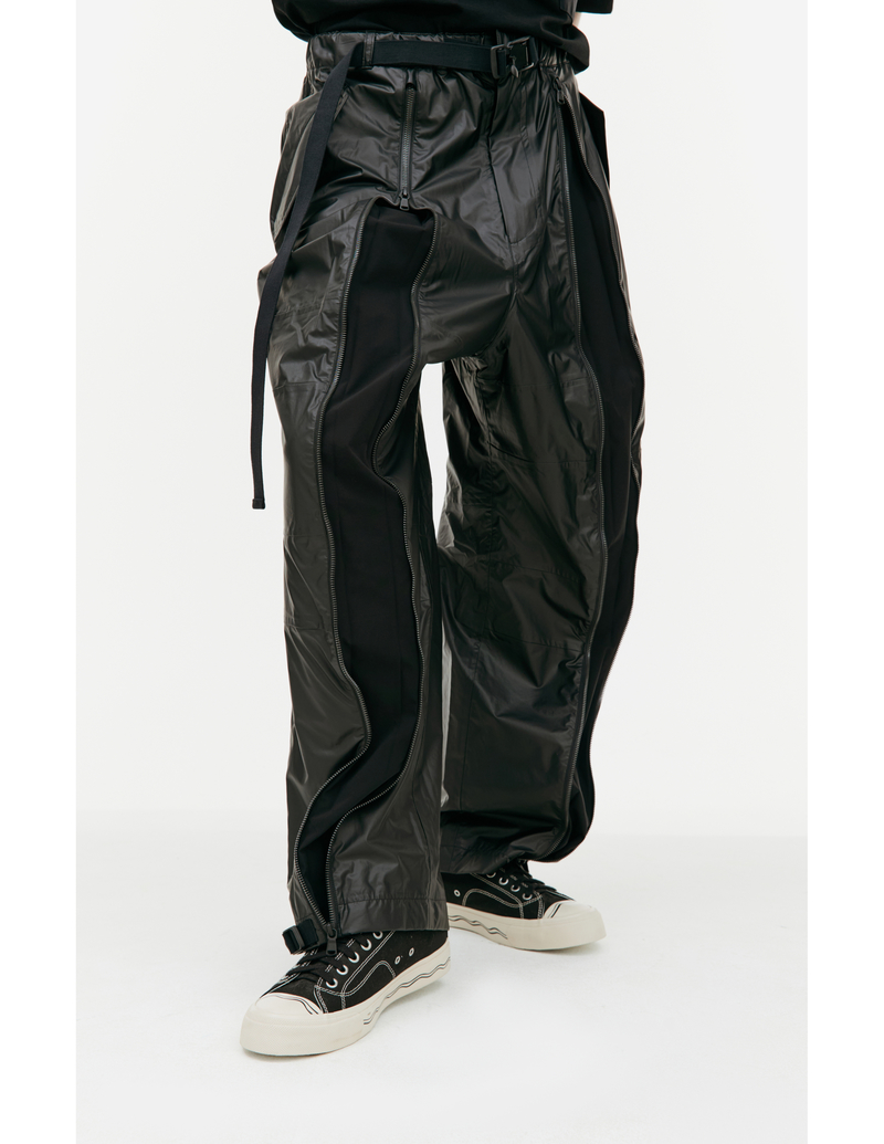The Viridi-Anne Nylon Zip Trousers - Khaki | Garmentory