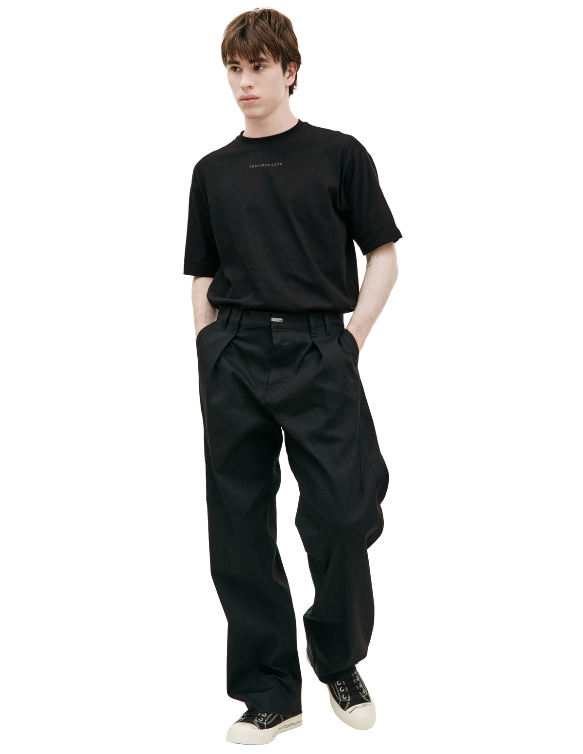 The Viridi-Anne Black wide jeans - Black | Garmentory