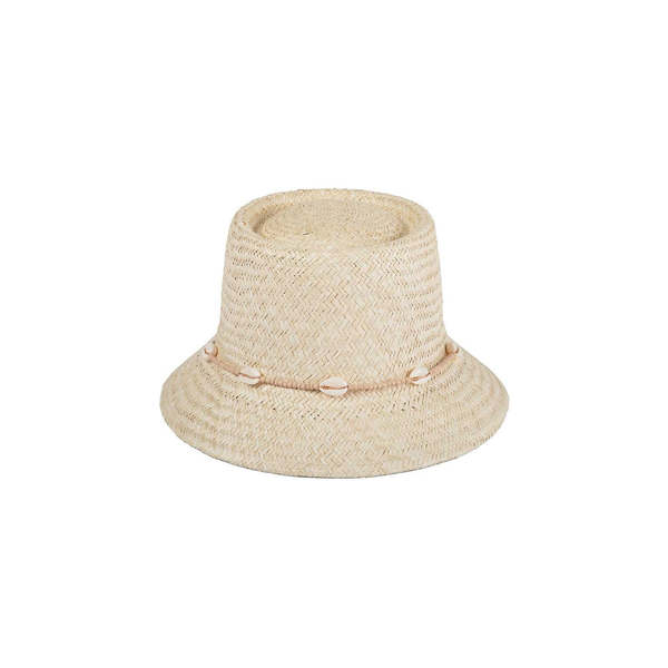 Lack of Color The Inca Bucket Hat with Seashells - Natural | Garmentory