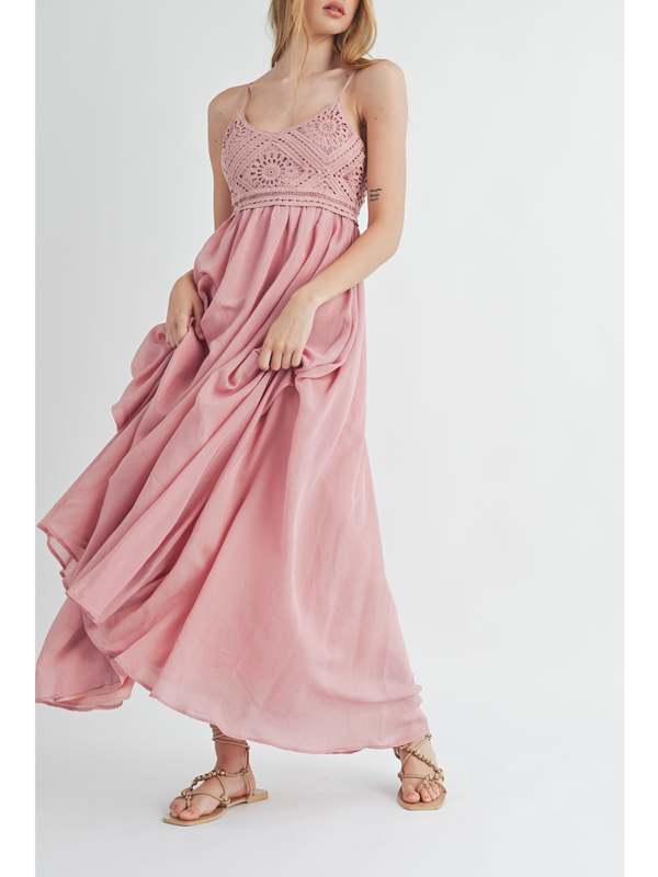 MABLE Embroidered Crop Cami and Balloon Mini Skirt Set