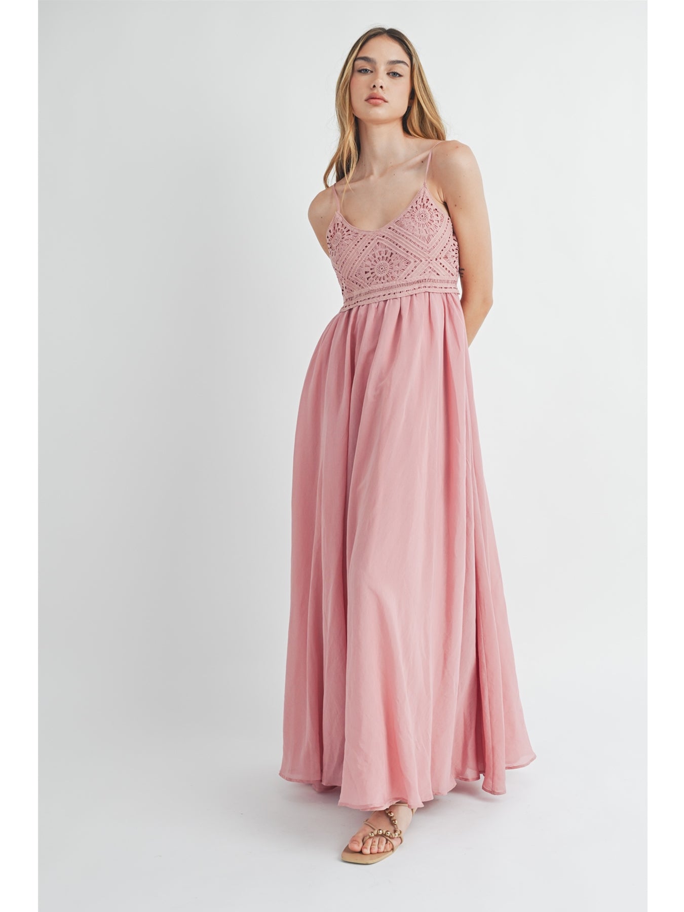 Mable Draped Detail Cami Midi Dress