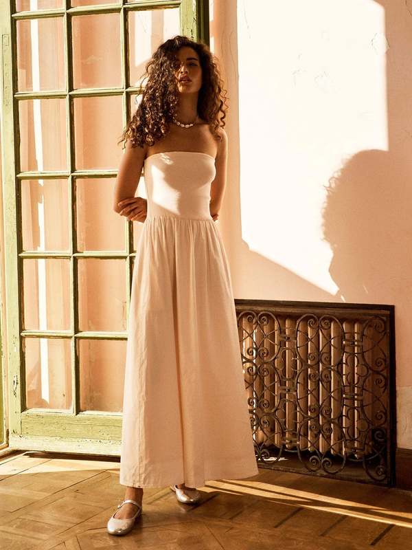 finnian knit dress Xirena - Cream Peach Reformation finnian