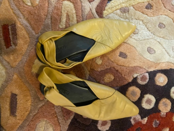 Slingback Butter Leather Mustard Flat 