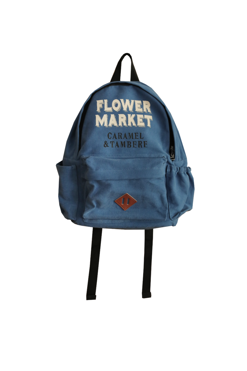 【美品】caramel / backpack / blue check SS24 CARAMEL X TAMBERE 'FLOWER MARKET' ADULT BACKPACK - BLUE