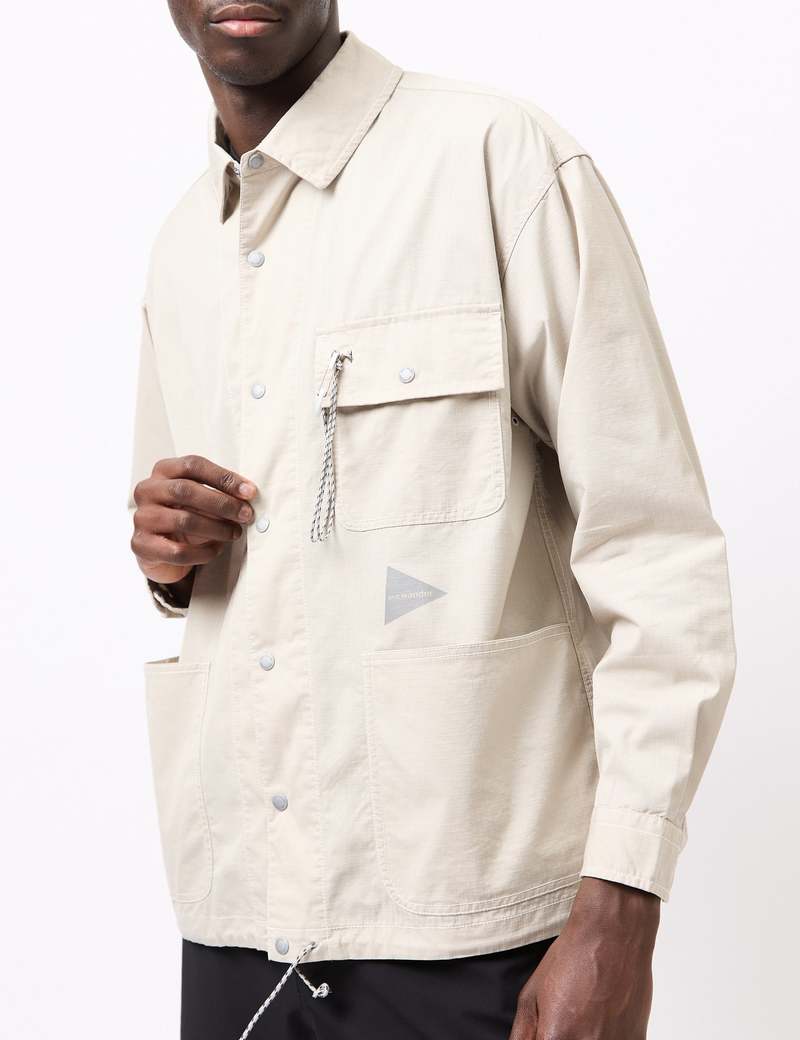 and Wander Dry Rip Shirt Jacket - Beige | Garmentory