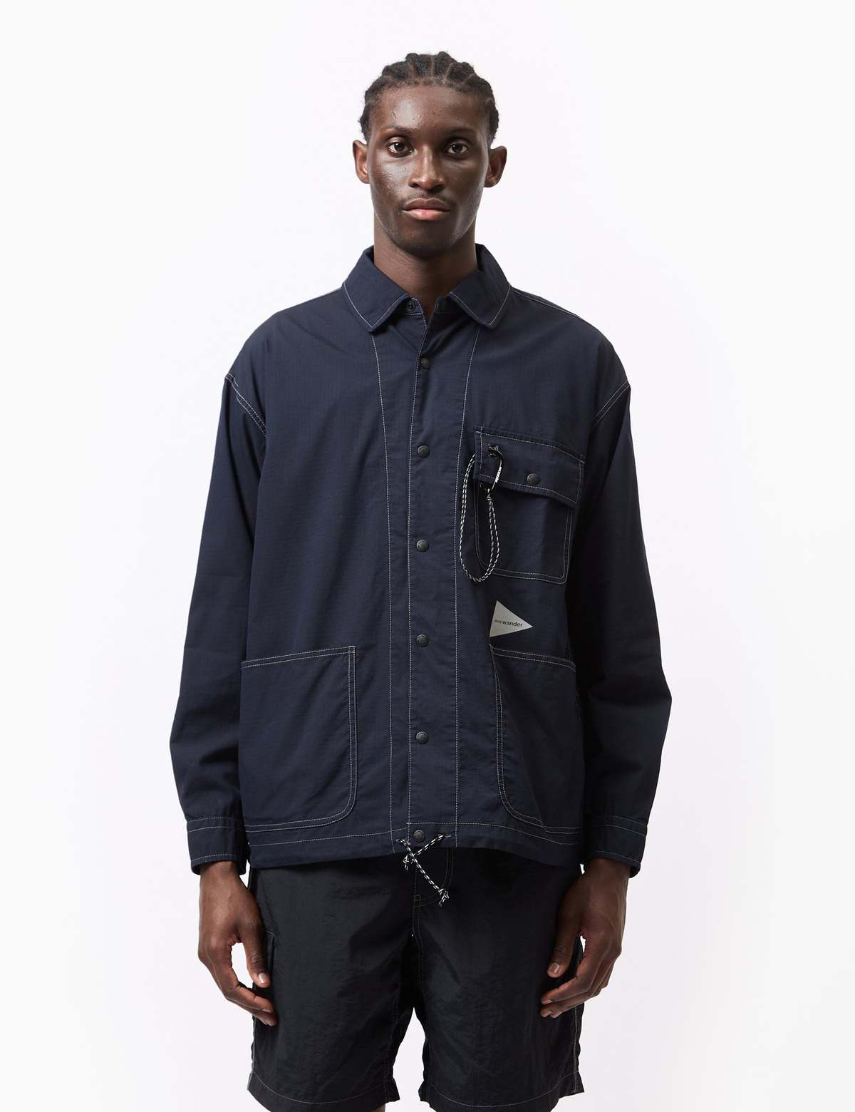 and Wander Dry Rip Shirt Jacket - Navy | Garmentory