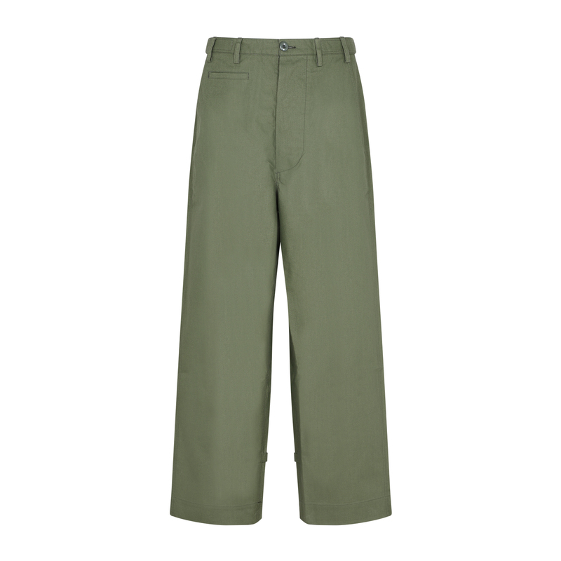 Kenzo Oversized Straight Pants - Dark Khaki | Garmentory Kenzo Oversized Straight Pants - Dark Khaki | Garmentory