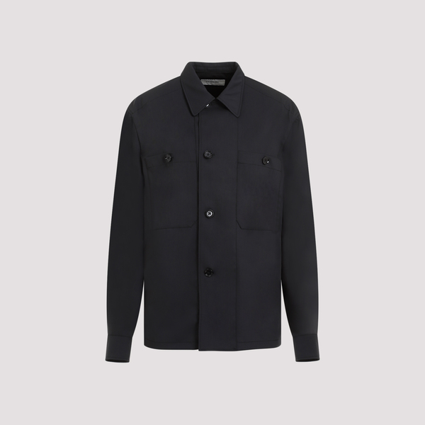 Lemaire Soft Military Overshirt - Jet Black | Garmentory