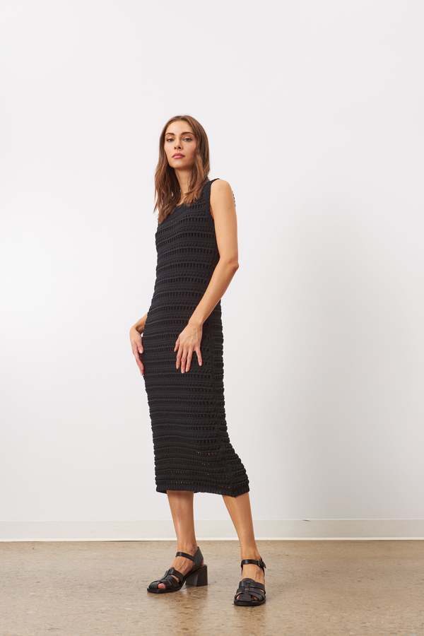 Line Knitwear Nina Dress - Caviar