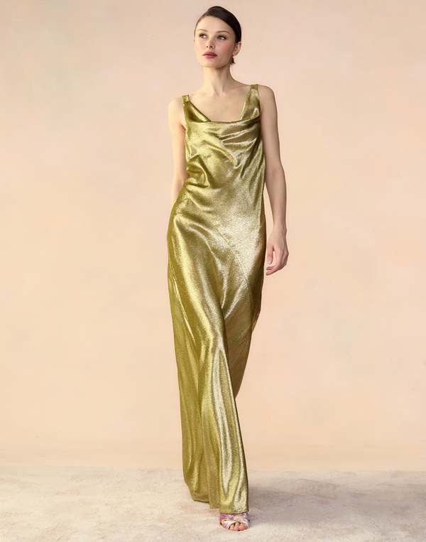 Cynthia Rowley Lam Dress - Liquid Gold | Garmentory