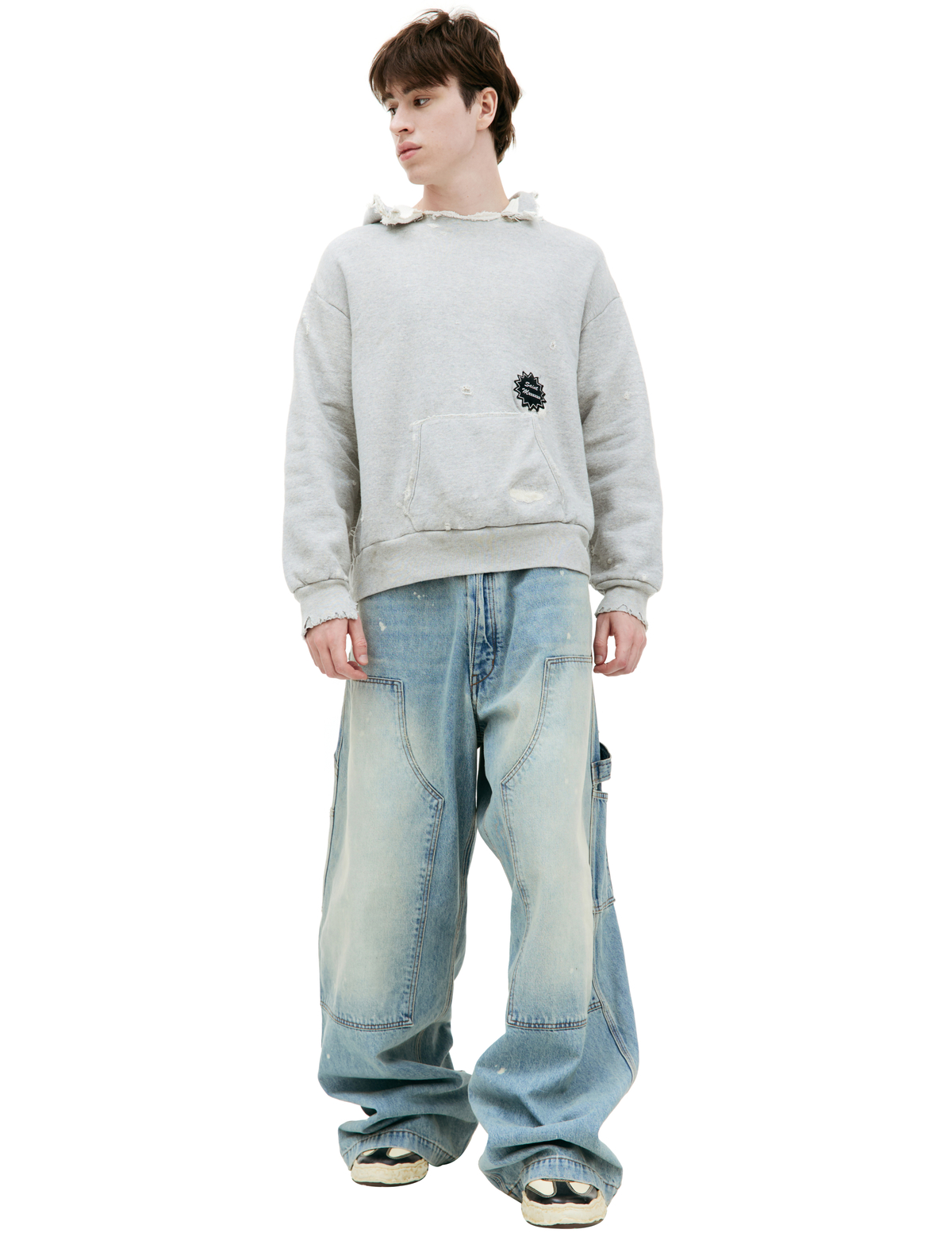 Saint Mxxxxxx Destroyed Hoodie | Garmentory 