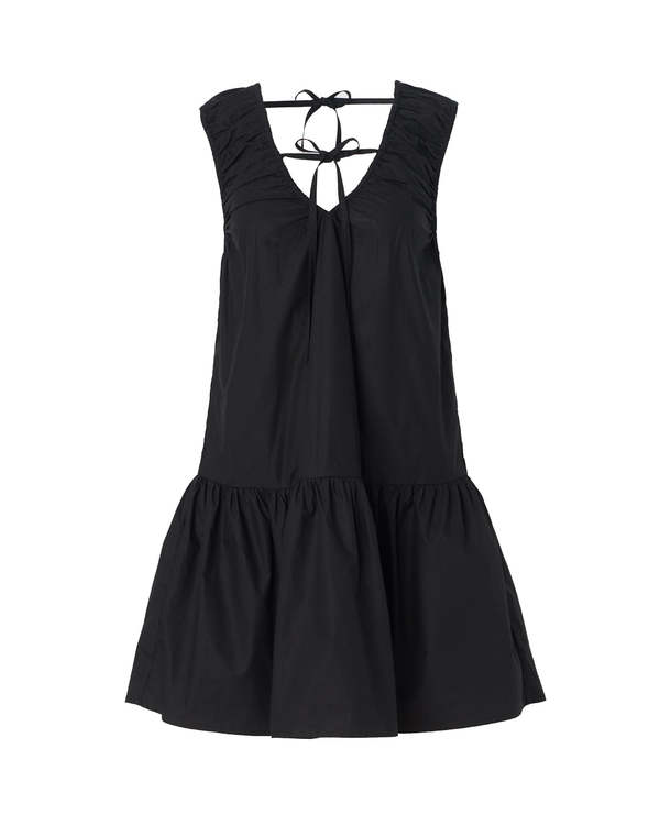 cheap prom dress black Sable Poplin Mini main image 0